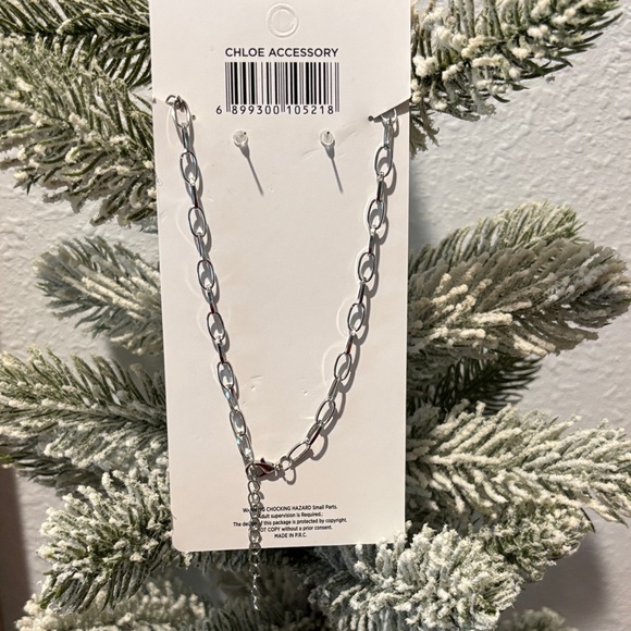 🎁Silver Charm Necklace and Earring Set - Picture 3 of 3